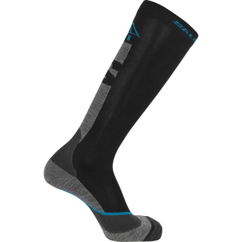 Ponožky Salomon MTN BLACK/CASTELROCK/BLUE DANUBE