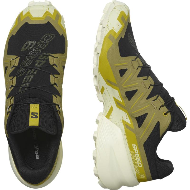 Pánska trailová obuv Salomon SPEEDCROSS 6 Black / Cress Green / Transparent Yellow