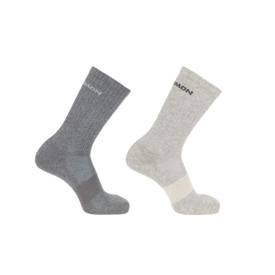 Ponožky SalomonEVASION CREW 2-PACK Light Grey. / Heather - 2 páry ponožiek v jednom balení