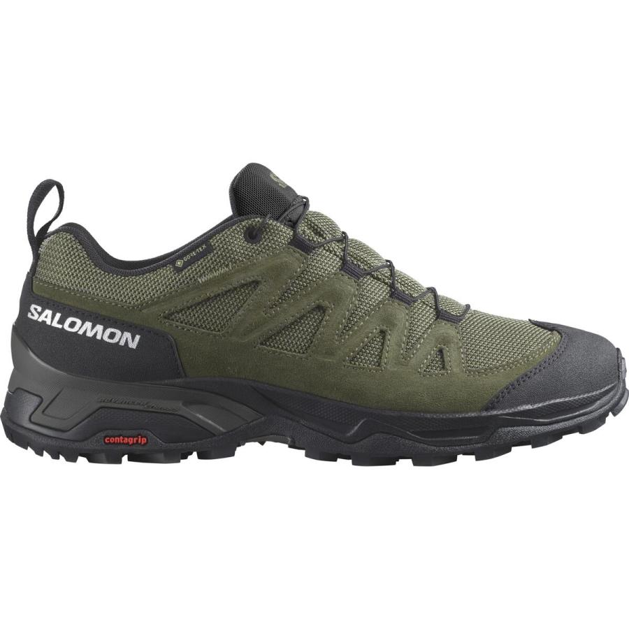 Pánska outdoorová obuv Salomon X WARD LEATHER GTX Dlicgr/Black/Olv