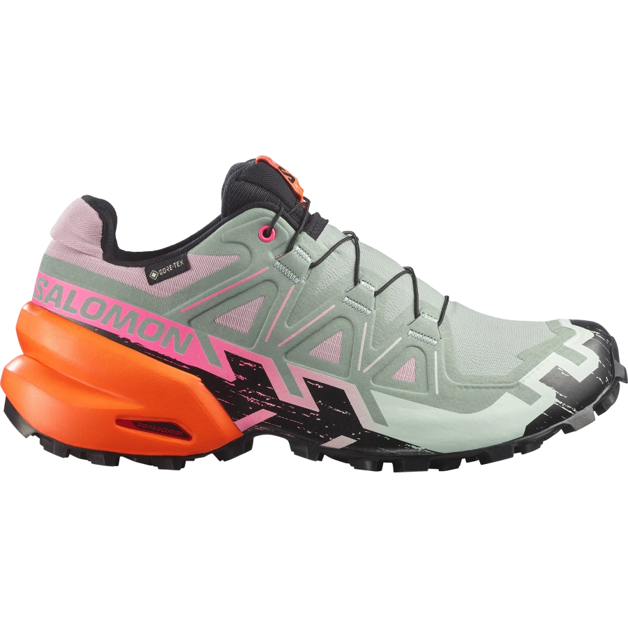 Dámska trailová obuv Salomon Obuv SPEEDCROSS 6 STORM GTX W Black / Green Milieu
