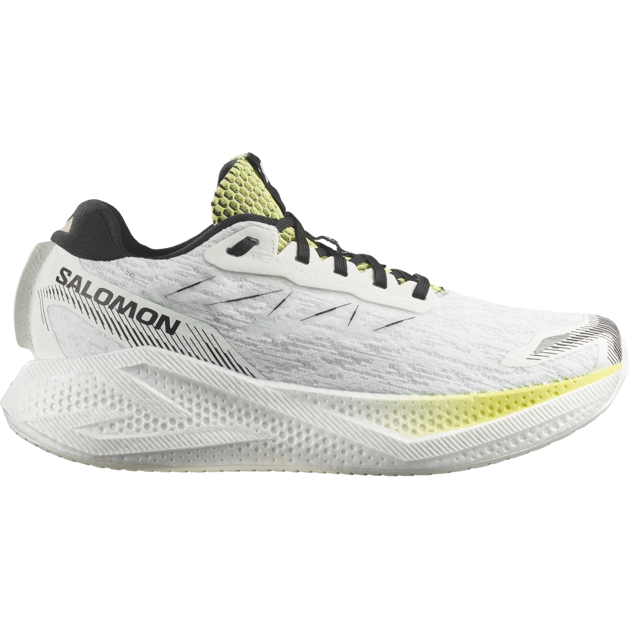 Pánska cestná bežecká obuv Salomon AERO GLIDE 4 White / Sunny Lime