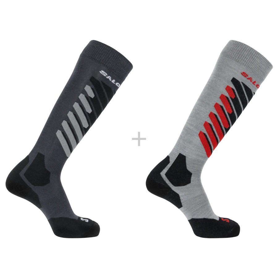 Ponožky Salomon S/ACCESS 2-PACK ANTHRACITE / Light Grey