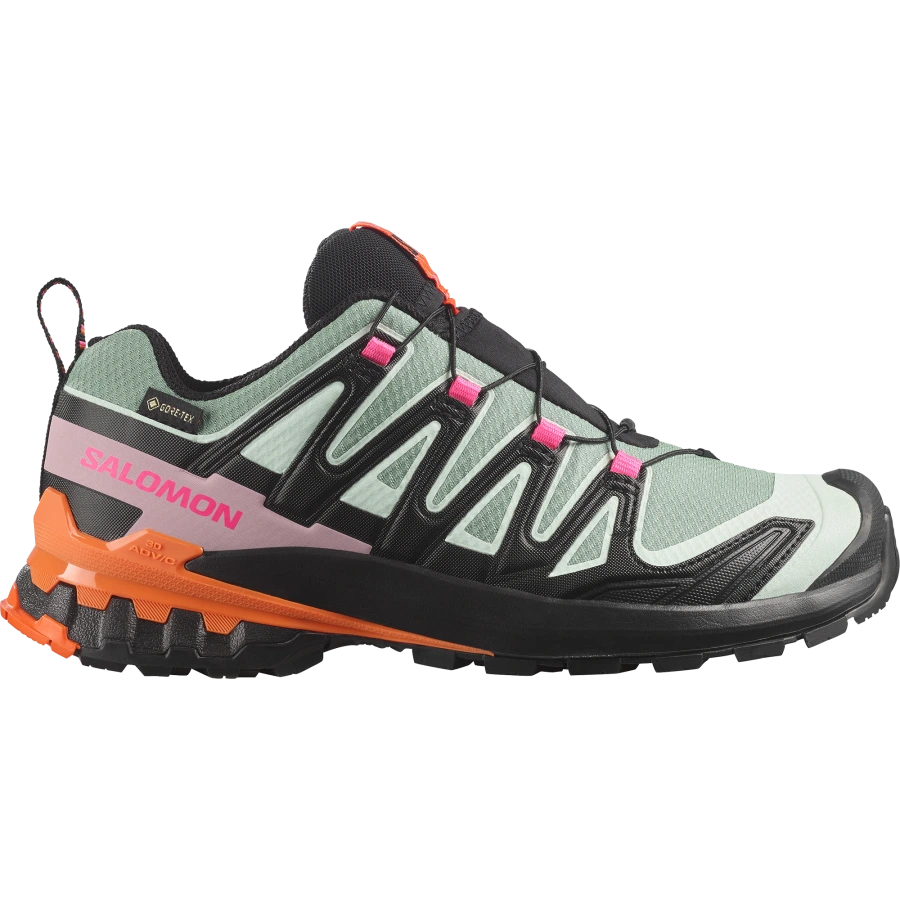 Dámska trailová obuv Salomon XA PRO 3D V9 STORM GTX W Black / Green Milieu