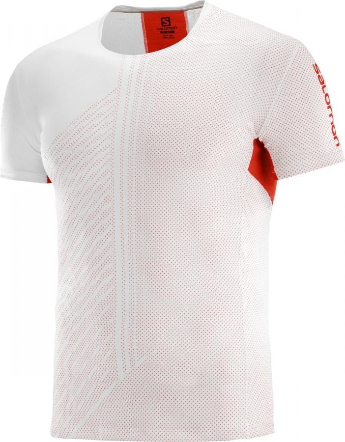 Bežecké tričko Salomon S/LAB SENSE TEE M White / Racing Red