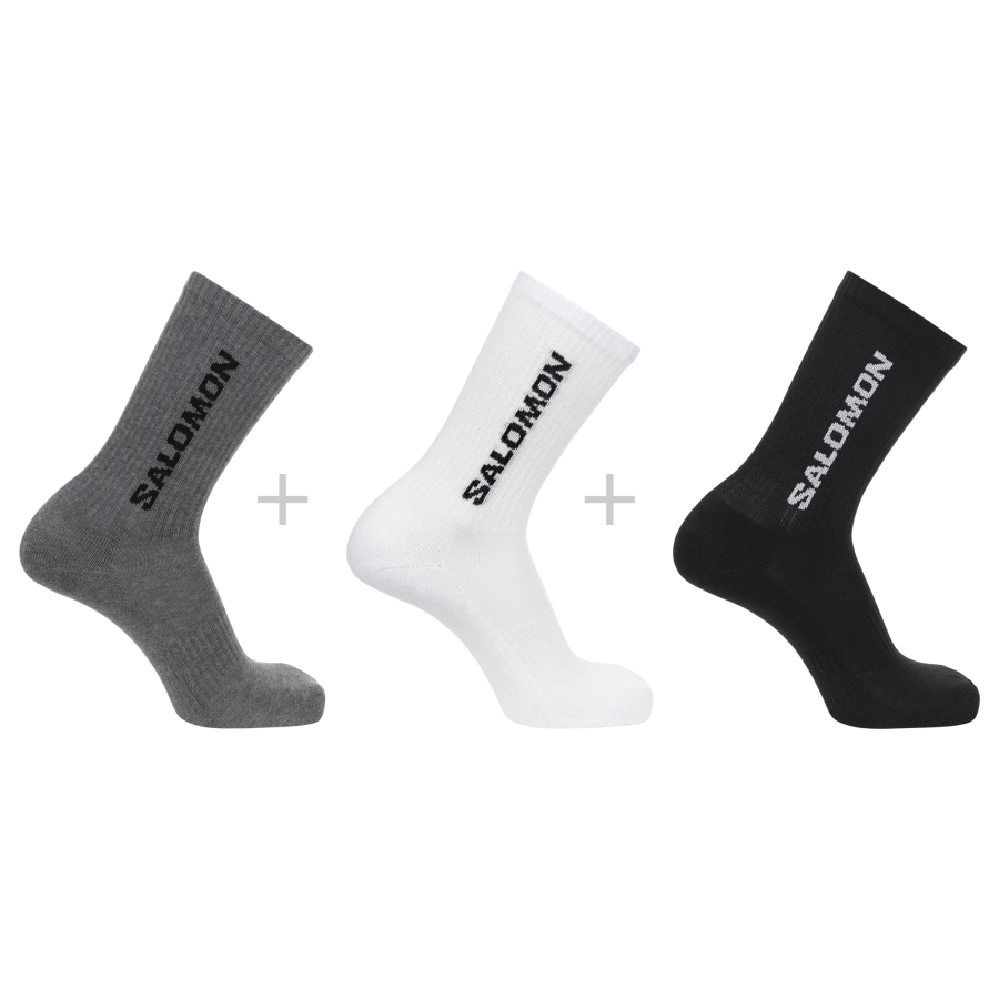 Ponožky EVERYDAY CREW 3-PACK Black/white/f