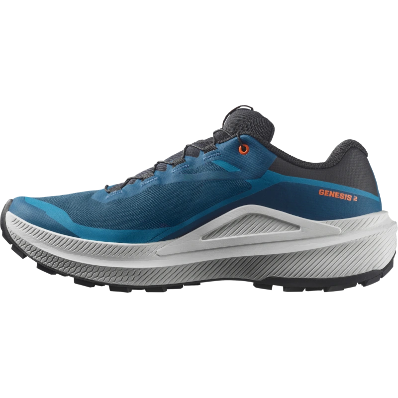 Nepremokavá pánska bežecká obuv Salomon GENESIS 2 GTX Gibraltar Sea / Lunar Rock 4