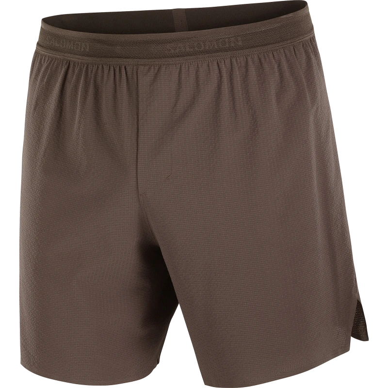 Pánske bežecké trenky Salomon SENSE AERO SHORTS 7 M Coffee Bean