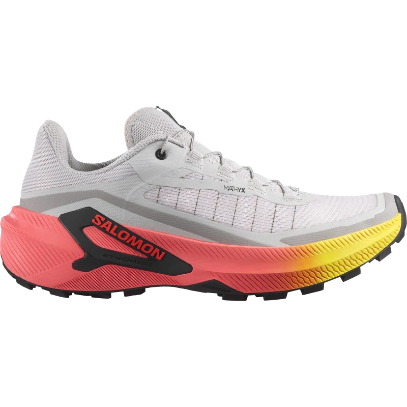 Dámska bežecká obuv Salomon GENESIS 2 Gray Violet / Safety Yel