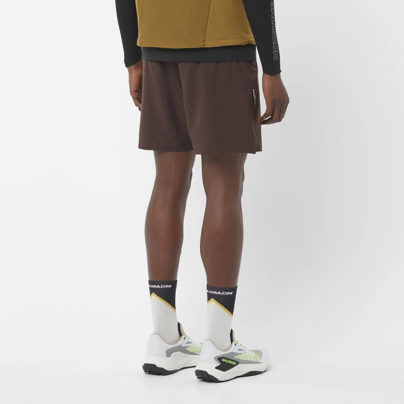 Bežecké nohavice Salomon SHKout C 2IN1 SHTS 7'' M Coffee Bean 3