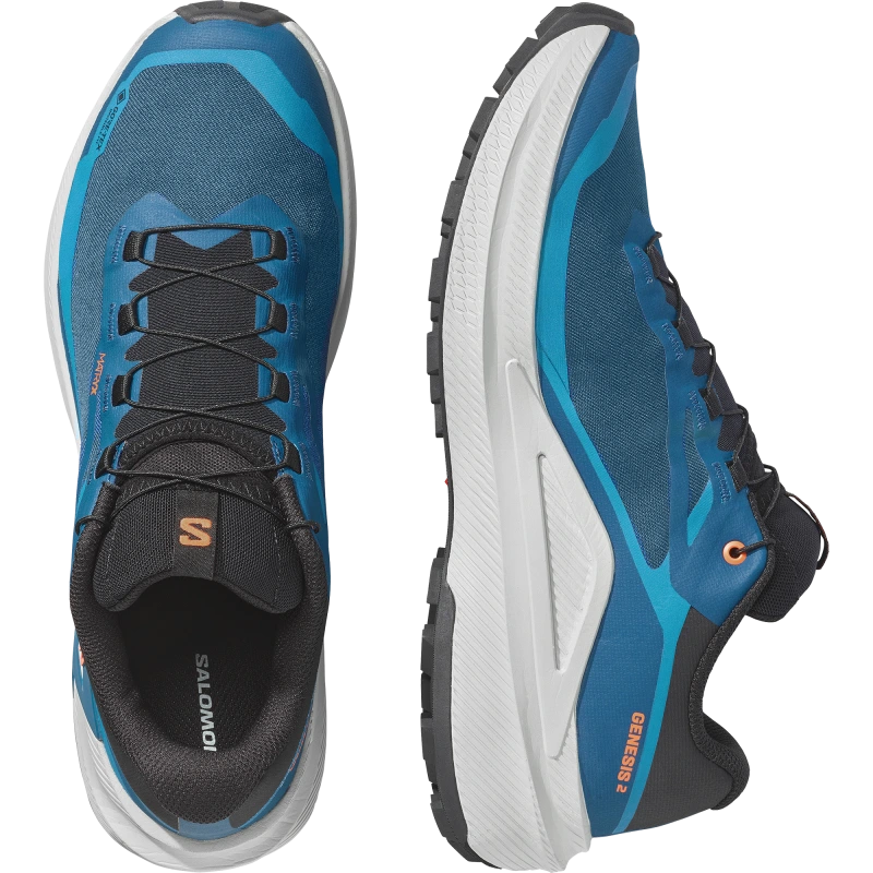 Nepremokavá pánska bežecká obuv Salomon GENESIS 2 GTX Gibraltar Sea / Lunar Rock 5