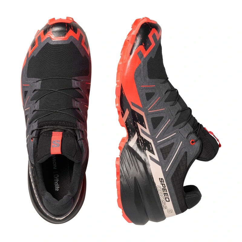 Pánska trailová obuv Salomon SPEEDCROSS 6 GTX black/red 1