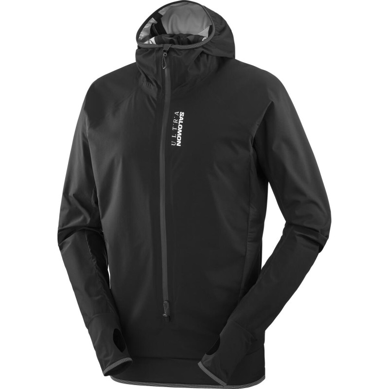 Univerzálna bežecká bunda Salomon S/LAB ULTRA HYBRID JKT U DEEP BLACK