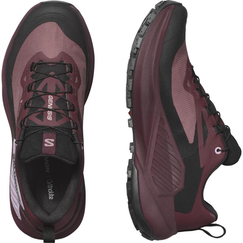 Nepremokavá dámska bežecká obuv Salomon GENESIS GTX W Rose T/Black/Orchib