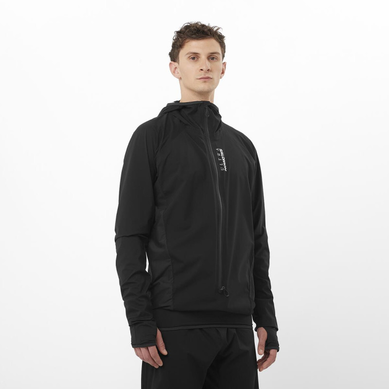 Univerzálna bežecká bunda Salomon S/LAB ULTRA HYBRID JKT U Deep Black 1