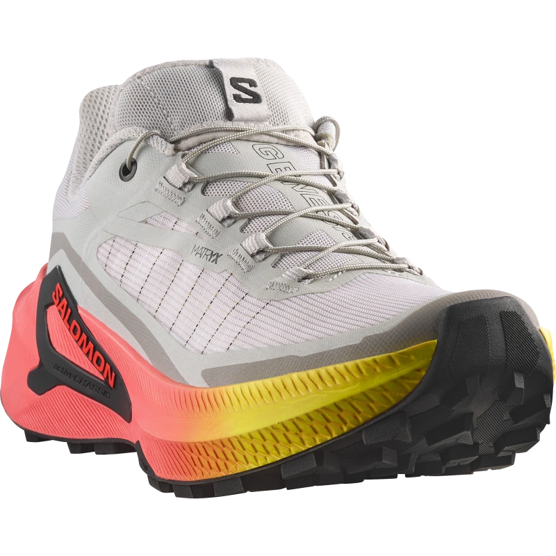 Dámska bežecká obuv Salomon GENESIS 2 Gray Violet / Safety Yel 1