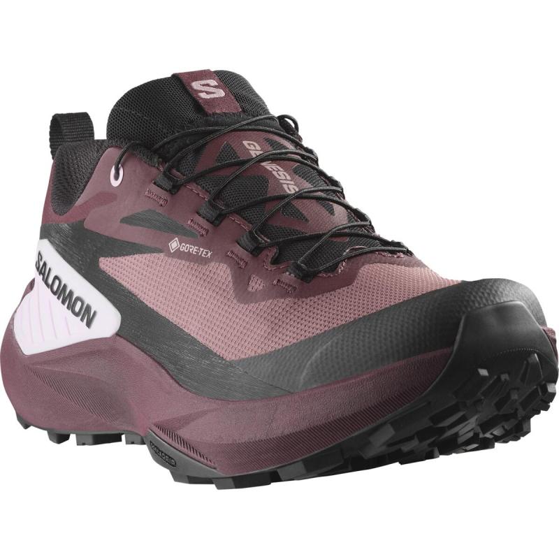 Nepremokavá dámska bežecká obuv Salomon GENESIS GTX W Rose T/Black/Orchib