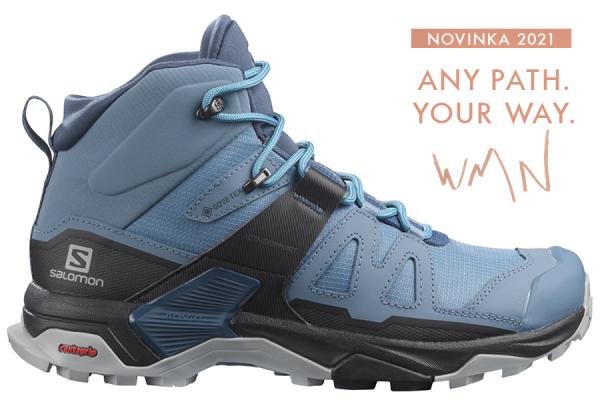 Dámska turistická obuv SALOMON X ULTRA 4 MID GTX W Copen Blue / Dark Denim