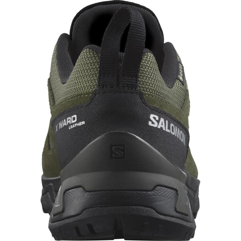 Pánska outdoorová obuv Salomon X WARD LEATHER GTX Dlicgr/Black/Olv
