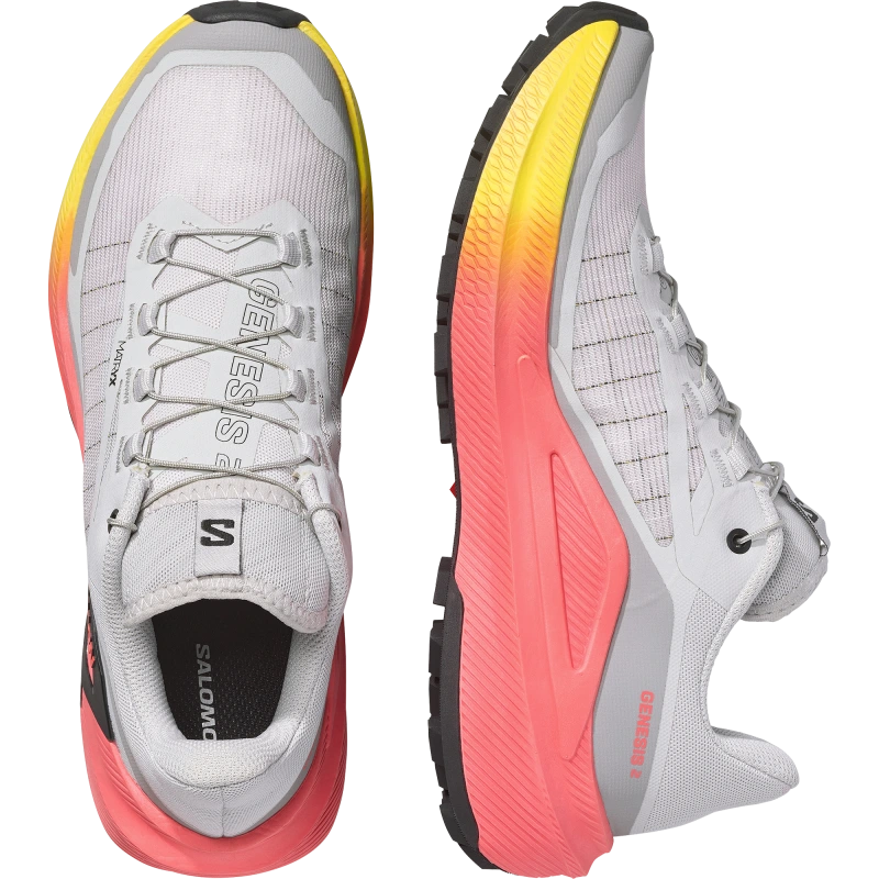 Dámska bežecká obuv Salomon GENESIS 2 Gray Violet / Safety Yel 5