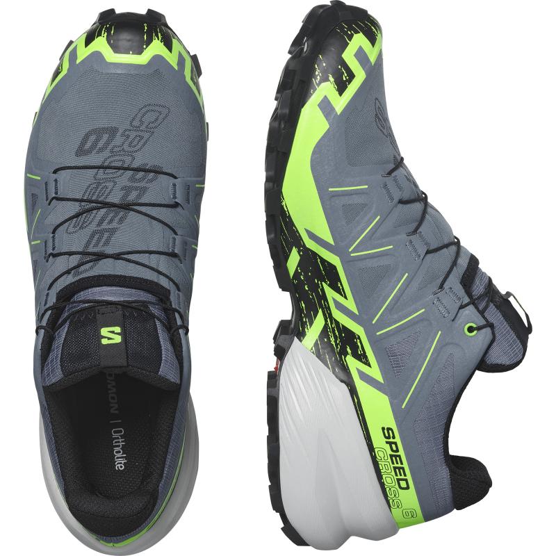 Pánska trailová obuv Salomon SPEEDCROSS 6 GTX Flint / Green / Black