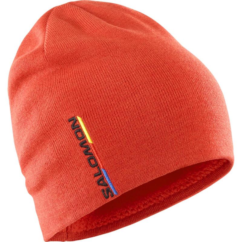 Zimná čiapka SALOMON Čiapka GRAPHIC BEANIE Fiery Red