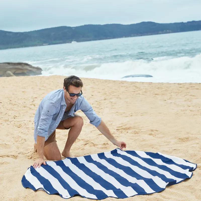 Plážový uterák DOCK&BAY ROUND Whitsunday Blue