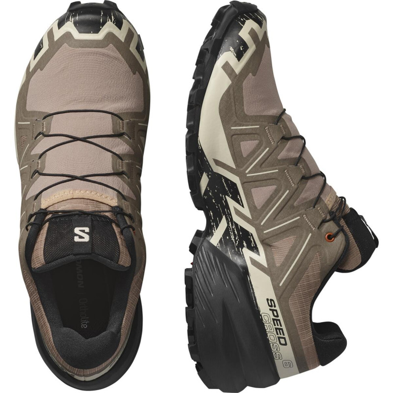 Pánska trailová obuv Salomon SPEEDCROSS 6 Natural/Black/Almilk 5