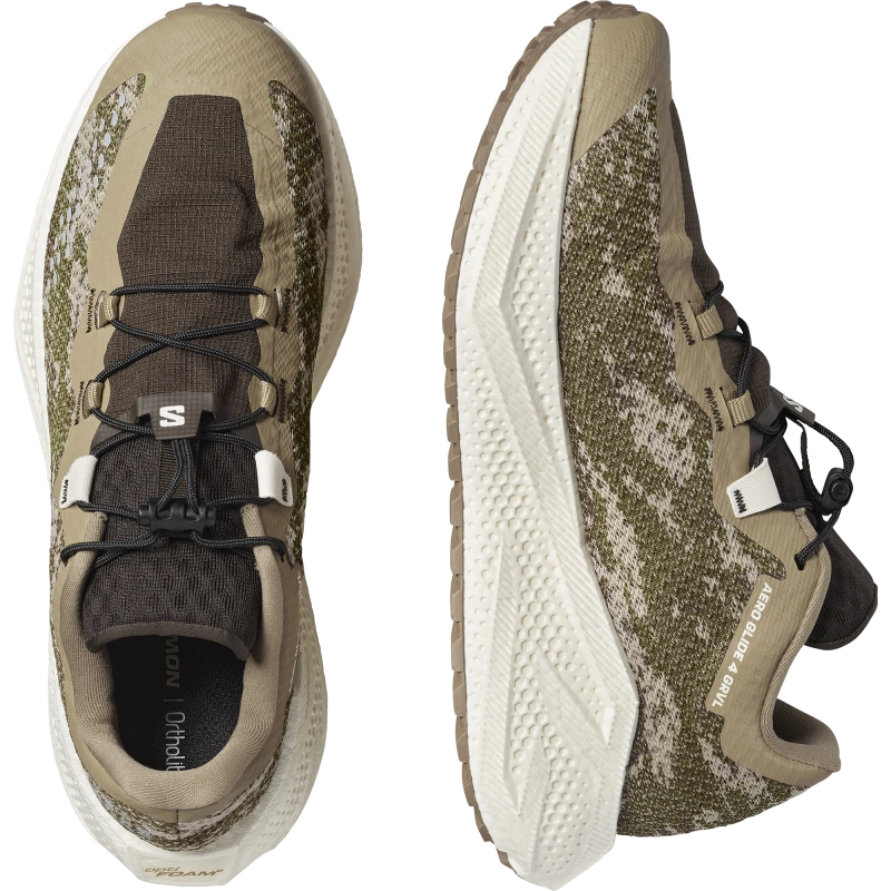 Pánska univerzálna bežecká obuv Salomon AERO GLIDE 4 GRVL Safari / Vanilla Ice 5