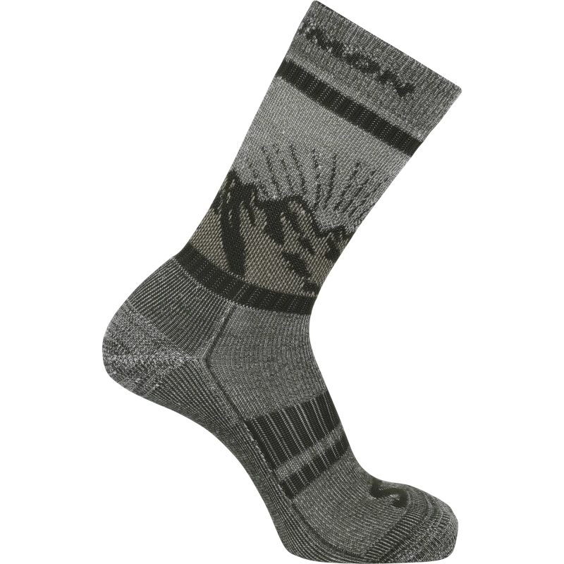 Turistické ponožky Salomon RETRO WOOL CREW Aloe / White