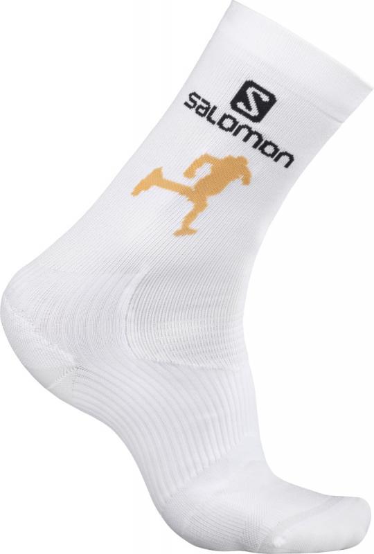 Ponožky Saomon SENSE SUPPORT- GOLDEN TRAIL White