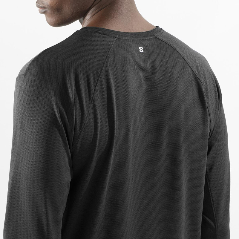 Pánske bežecké tričko Tričko SHKout CORE LS TEE M Deep Black 3