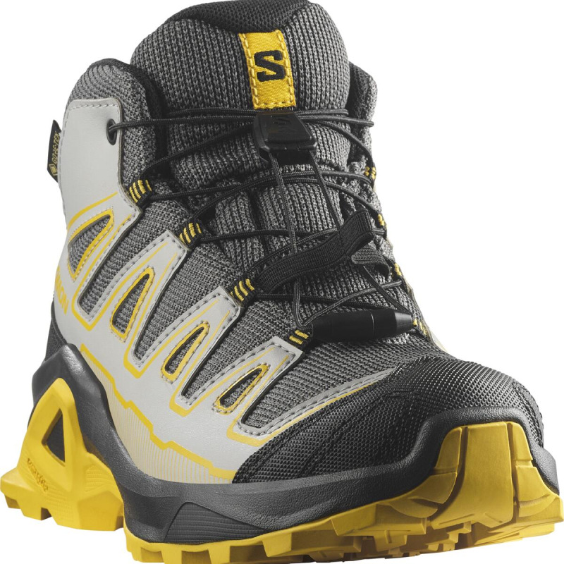 Detská nepremokavá obuv Salomon X ULTRA MID GTX J Clrock / Black / Spice 2