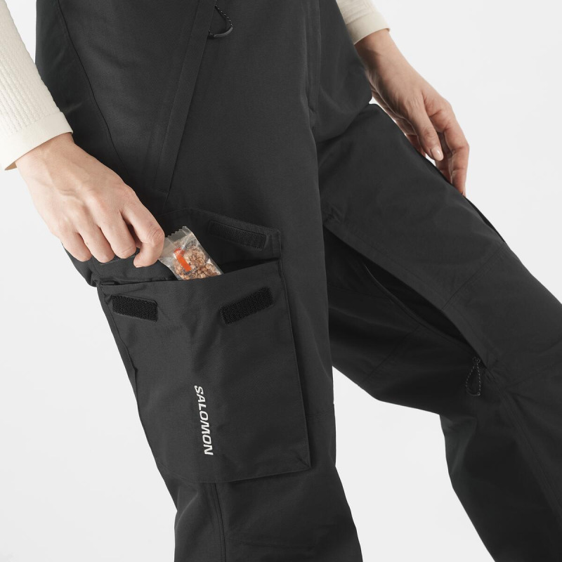 Oteplovačky BASHLEY BIB PANT W DEEP BLACK 2