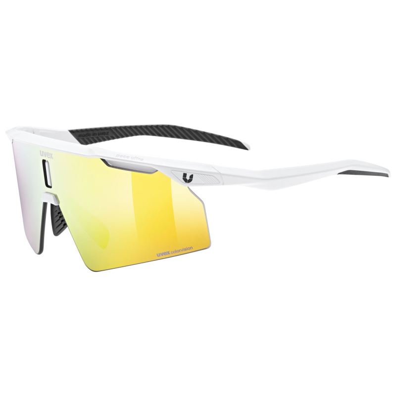 Slnečné okuliare UVEX ULTIMATE PACE ULTRA CV white matt/mirror yellow