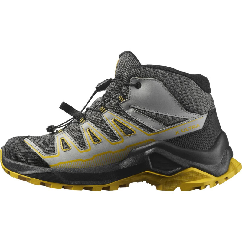 Detská nepremokavá obuv Salomon X ULTRA MID GTX J Clrock / Black / Spice 1