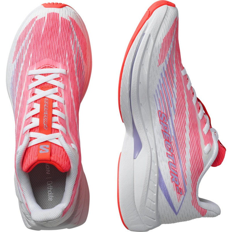 Dámska bežecká obuv Salomon SPECTUR 2 W White/Neon Flame/Viotul 5