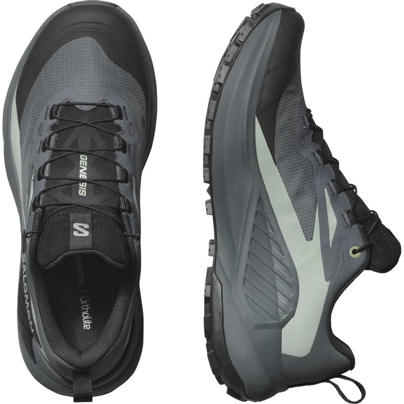 Nepremokavá dámska bežecká obuv Salomon GENESIS GTX W Turbul/Black/Greenm