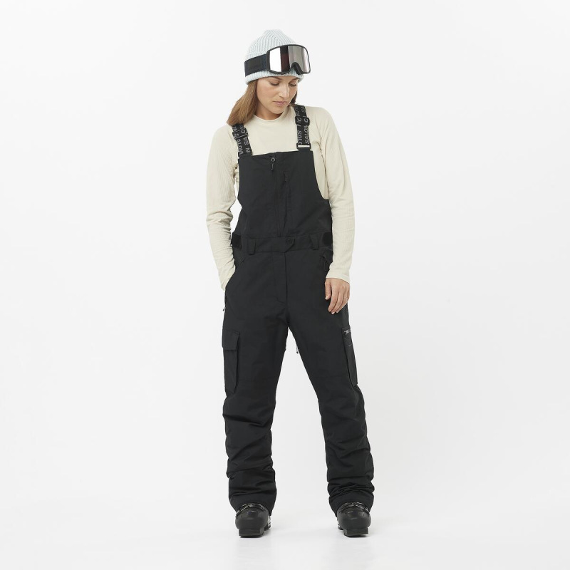 Oteplovačky BASHLEY BIB PANT W DEEP BLACK 3