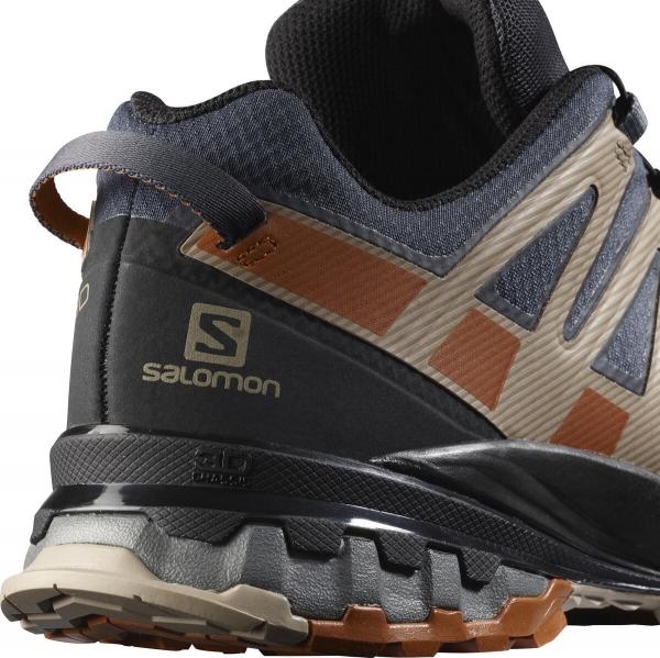 Pánska trailová obuv Salomon XA PRO 3D v8 GTX WIDE Ebony / Caramel - širší strih