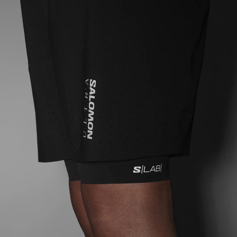 Pánske bežecké trenky Salomon ULTRA 2IN1 SHT M DEEP BLACK / DEEP BLACK 5