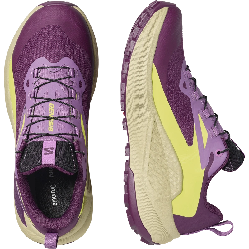 Nepremokavá dámska bežecká obuv Salomon GENESIS GTX W Winter Bloom/Concord Grape 5