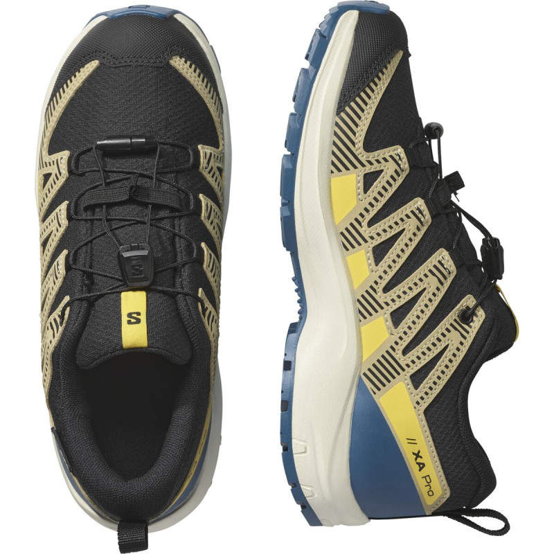 Detská nepremokavá obuv Salomon XA PRO V8 CSWP J Black / Turbul / Quar 5