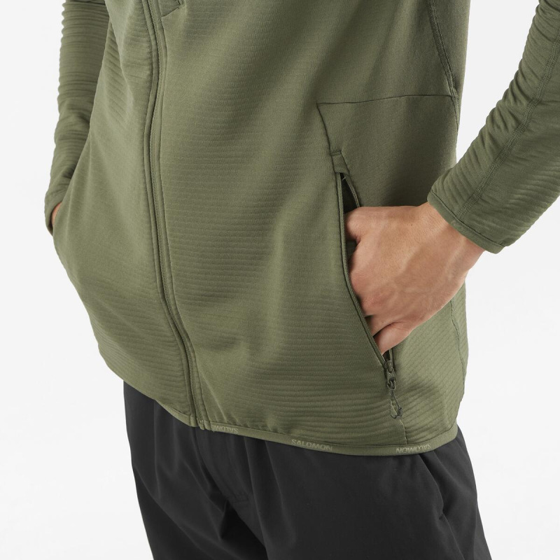 Pánska stredná vrstva Salomon SNTIAL LIGHTWARM FZ M Grape Leaf 2