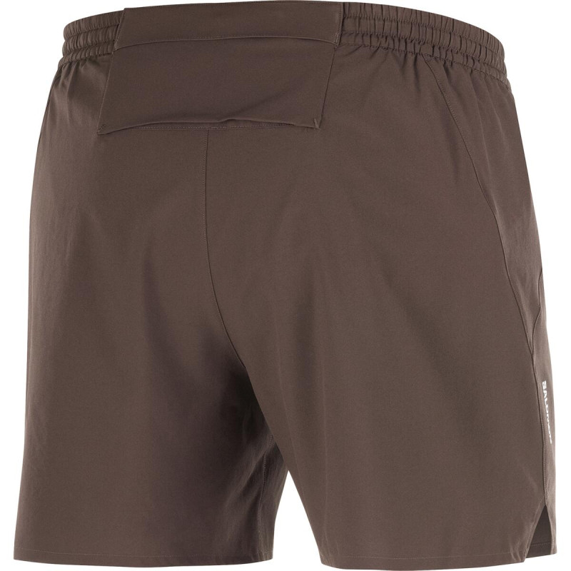 Bežecké nohavice Salomon SHKout EASY SHORTS 5” M Coffee Bean 1