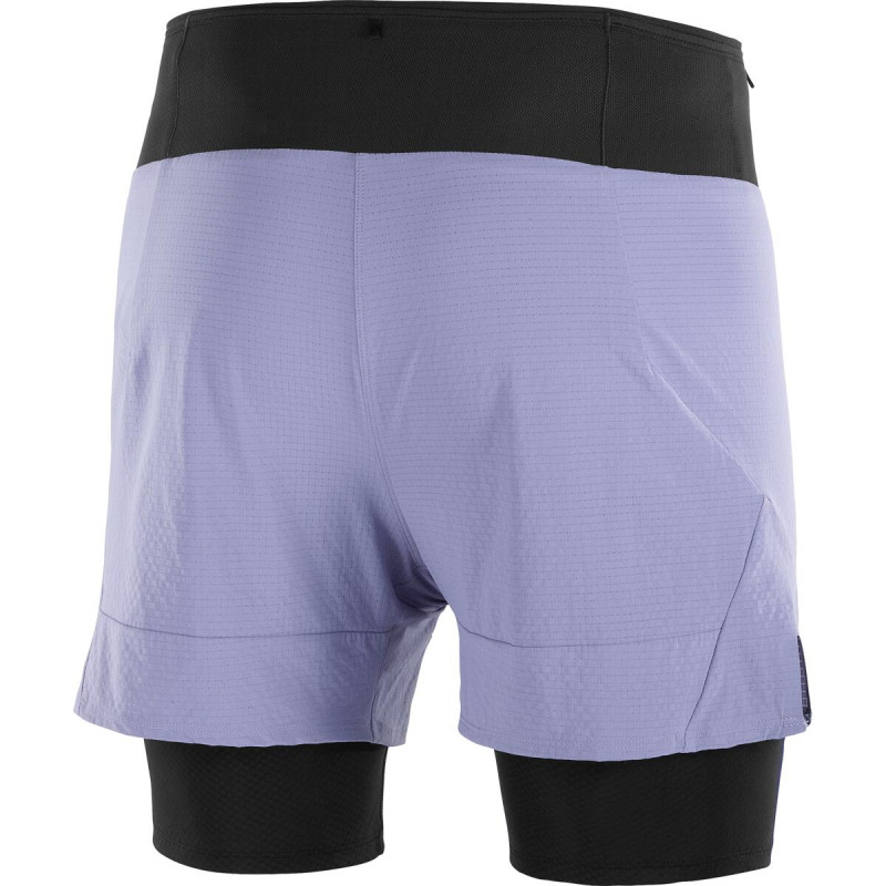 Bežecké nohavice Salomon SENSE 2IN1 SHORTS M BLUE GRANITE 1
