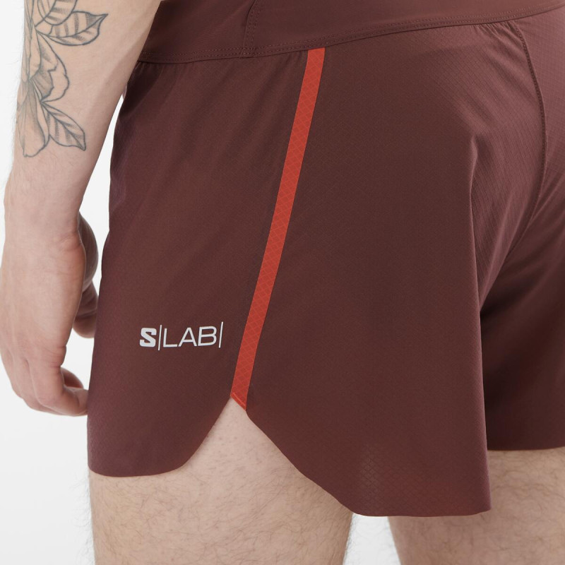 Pánske bežecké trenky Salomon S/LAB SPEED SPL SHT 3'' M DECADENT CHOCO 3
