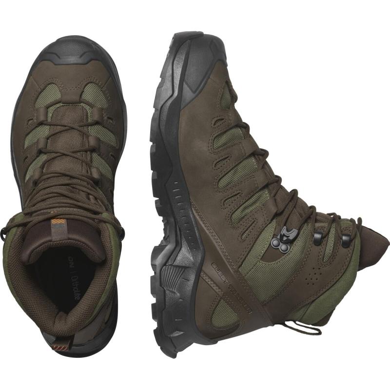 Pánska turistická obuv Salomon QUEST TRACKER GTX Earthb / Green / Black 7