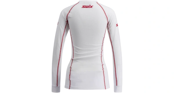 Dámske funkčné tričko Swix RaceX Classic Long Sleeve W - white/red 1