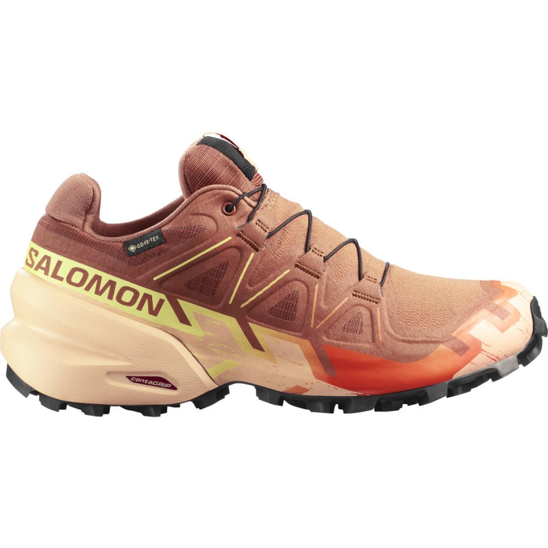Dámska trailová obuv Salomon Obuv SPEEDCROSS 6 GTX W Pecan Brown/Almond Cream